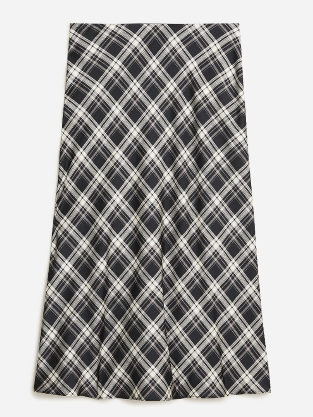 🧑🏻‍🩰J. Crew Silky Slip Midi Skirt ~ Plaid